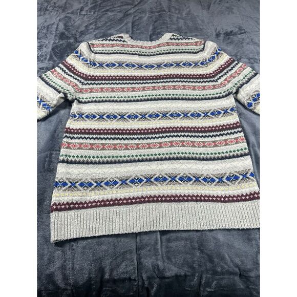 Vtg Abercrombie & Fitch Small‎ Red The Big Sweater Heavyweight Ramie Dad Grandpa - Picture 6 of 7